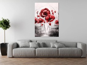 Gario Ručne maľovaný obraz Červené Vlčie maky Rozmery: 70 x 100 cm