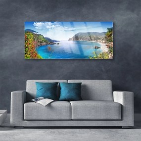 Obraz plexi Záliv hory more príroda 125x50 cm