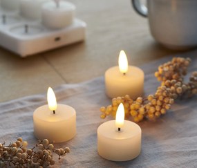 LED akumulátorové sviečky z pravého vosku, 6 ks