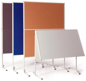 Informačná a moderačná tabuľa, 1200 x 1500 mm, textilná, modrá, nesklopná