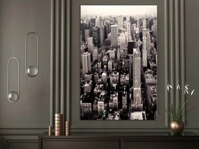 Artgeist Obraz - Manhattan In Sepia (1 Part) Vertical Veľkosť: 40x60, Verzia: Na talianskom plátne