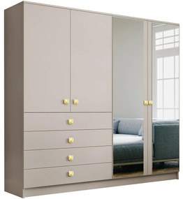 Skriňa Bogota 200 cashmire+rukoväť zlatá