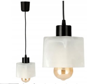 BERGE LED stropná lampa - 1xE27 - KOCKA BIELA