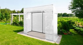 Garden Line Biely skleník na paradajky 200 x 77 x 168/146 cm