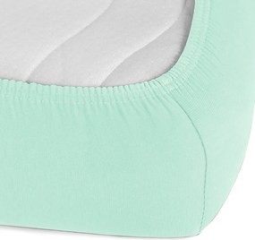 Detské jersey napínacie prestieradlo do postieľky JR-034 Mintové 60 x 120 x 10 cm - do postieľky