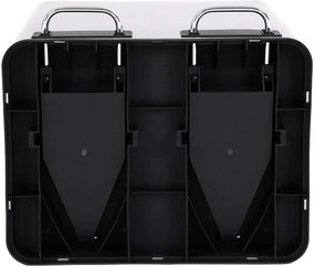SONGMICS Odpadkový kôš LTB30H na triedený odpad, 2 x 15 L, strieborno / čierny