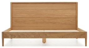Dvojlôžková posteľ z dubového dreva s roštom v prírodnej farbe 180x200 cm Lenon – Kave Home