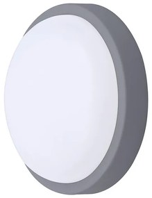 Solight WO750-G Vonkajšie osvetlenie guľaté LED 20W, 1500lm, 4000K, IP54, 20cm, sivá farba