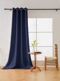 Záves OXFORD LIGHT 140x250 cm, tmavomodrý Zavesenie: Riasiaca páska