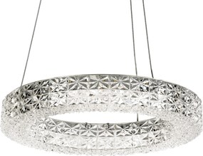 Toolight Toolight, LED stropné krištáľové svietidlo 40cm, 24W, 4000K, MS004-CP, chrómová, OSW-09614