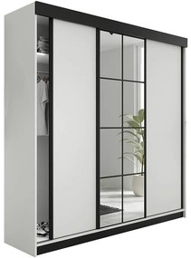 Skriňa Lamaro 250 biela + čierne vložky