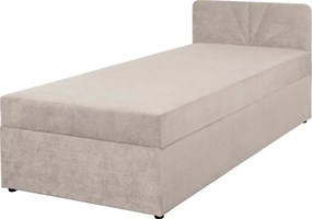 Boxspringová posteľ, jednolôžko, béžová, 90x200, univerzálna, SUPA