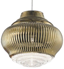 Závesná lampa Bonnie 130 cm starozlatá metalická