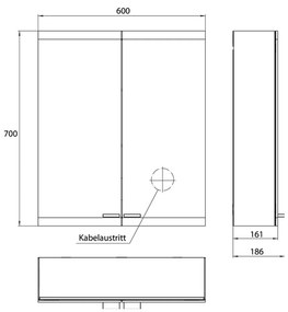 Emco Evo - Osvetlená nástenná zrkadlová skrinka LED 800 mm, zrkadlová 939708104