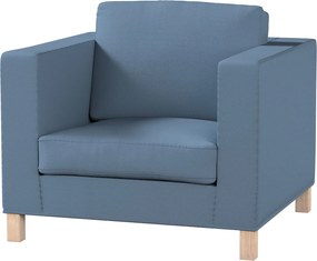 Poťah na kreslo Karlanda, krátky farba produktu modrá látka zapletaná