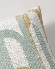 Karin - jednoduchá obliečka, 60x40cm farba produktu zelená látka zapletaná, vzorované