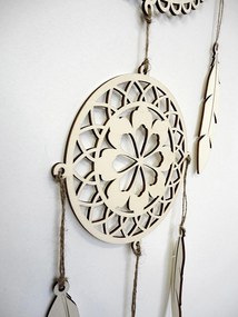 SENTOP | Drevený lapač snov OM Mandala - Boho dekorácia na stenu I SENTOP PR0001