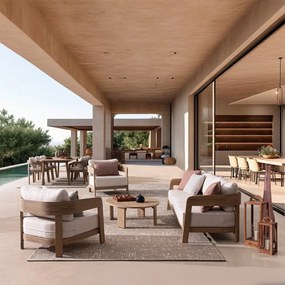 Drevené záhradné kreslo v prírodnej farbe Pablo – Bizzotto