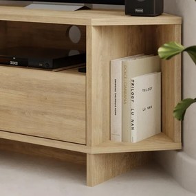 Rohový TV stolík Houseland Viva dub zafírový