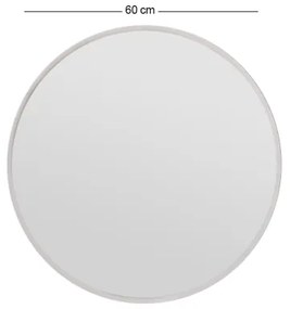 Nástenné zrkadlo OZZE pr. 60 cm biela
