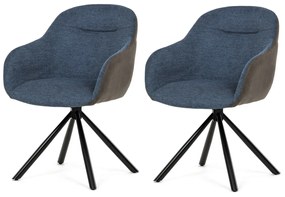 Sada jedálenských stoličiek s vratným mechanizmomDCH-Y1143 BLUE2, 2 ks