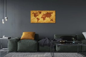 Obraz canvas Starý hnedý mapa 120x60 cm