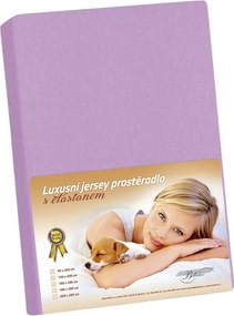 Bellatex jersey prestieradlo s elastanom fialová, 120 x 200 cm