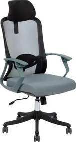 Kancelárska stolička Sindibad, čierna/šedo-modrá%