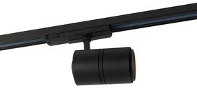 Moderný 3-fázový koľajnicový systém čierny so 4 reflektormi 3000-4000K - Ruler