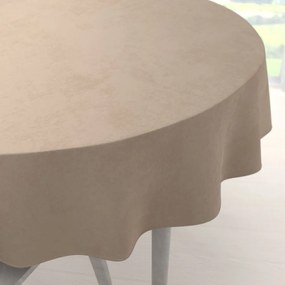 Biante Veľký zamatový okrúhly obrus Velvet Premium SVP-042 Béžovohnedý Ø 150 cm