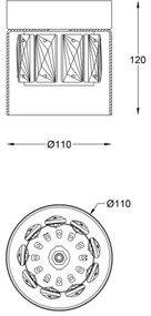 Zuma Line C0389-01A-F4AC - Stropné svietidlo GEM 1xG9/28W/230V