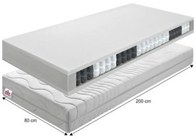 Tempo Kondela Matrac, pružinový, 80x200, BE TEXEL ALERGIK NEW
