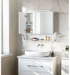 Zrkadlová kúpeľňová skrinka SKY biela