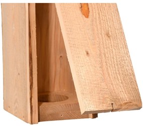 Búdka pre ďatľa Smart, 53,5x18x22 cm, drevo, hnedá