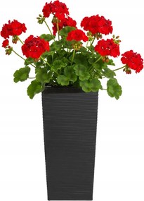 Sada 3 ks květináčů Porto Riflo 57x29,5/46x24,7/36,6x18,9 cm černá