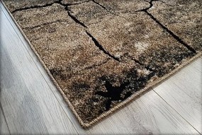 HU Hnedý  koberec Loft Loft-265 vzor suchá zem Rozmer: 60x100 cm