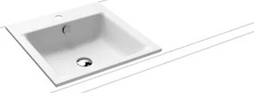 Kaldewei Puro zápustné umývadlo 3150 46x46 cm alpská biela otvor pre batériu uprostred 900 006 013 001