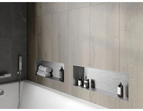 Mexen X-Wall-NR, polička na zapustenie pod obklad bez goliera 60 x 20 cm, oceľová, 1911602010