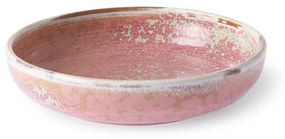 Rustikálne ružový hlboký tanier Home chef 19 x 4cm - HKLIVING