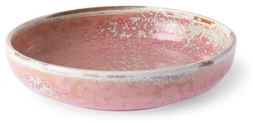 Rustikálne ružový hlboký tanier Home chef 19 x 4cm - HKLIVING