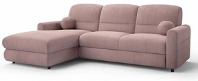 Rohová sedacia súprava Fiord L Rebel 7 ružový