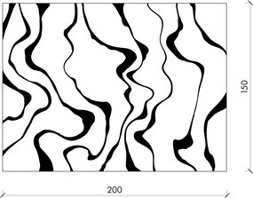 Modrá/krémovobiela deka 150x200 cm Felu – noo.ma