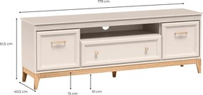 Tv stolík ANDREW 179 cm kašmír