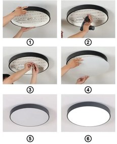 LED Stropné svietidlo FELIZ LED/50W/230V 4000K pr. 50 cm čierna