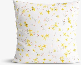 Goldea dekoračná obliečka na vankúš valencia - kvety narcisov 50 x 50 cm