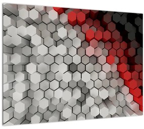 Obraz - 3D hexagóny (70x50 cm)