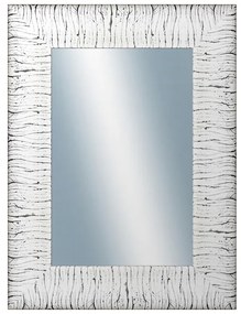 DANTIK - Zrkadlo v rámu, rozmer s rámom 60x80 cm z lišty SAUDEK biela čierne čiary (2512)