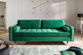 Trojmiestna pohovka COZY VELVET 220cm smaragdovo zelená
