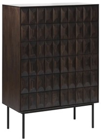 Tmavohnedá skrinka 90x130 cm Latina – Unique Furniture