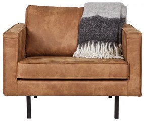 BePureHome Rodeo kožené kreslo - Čierna
